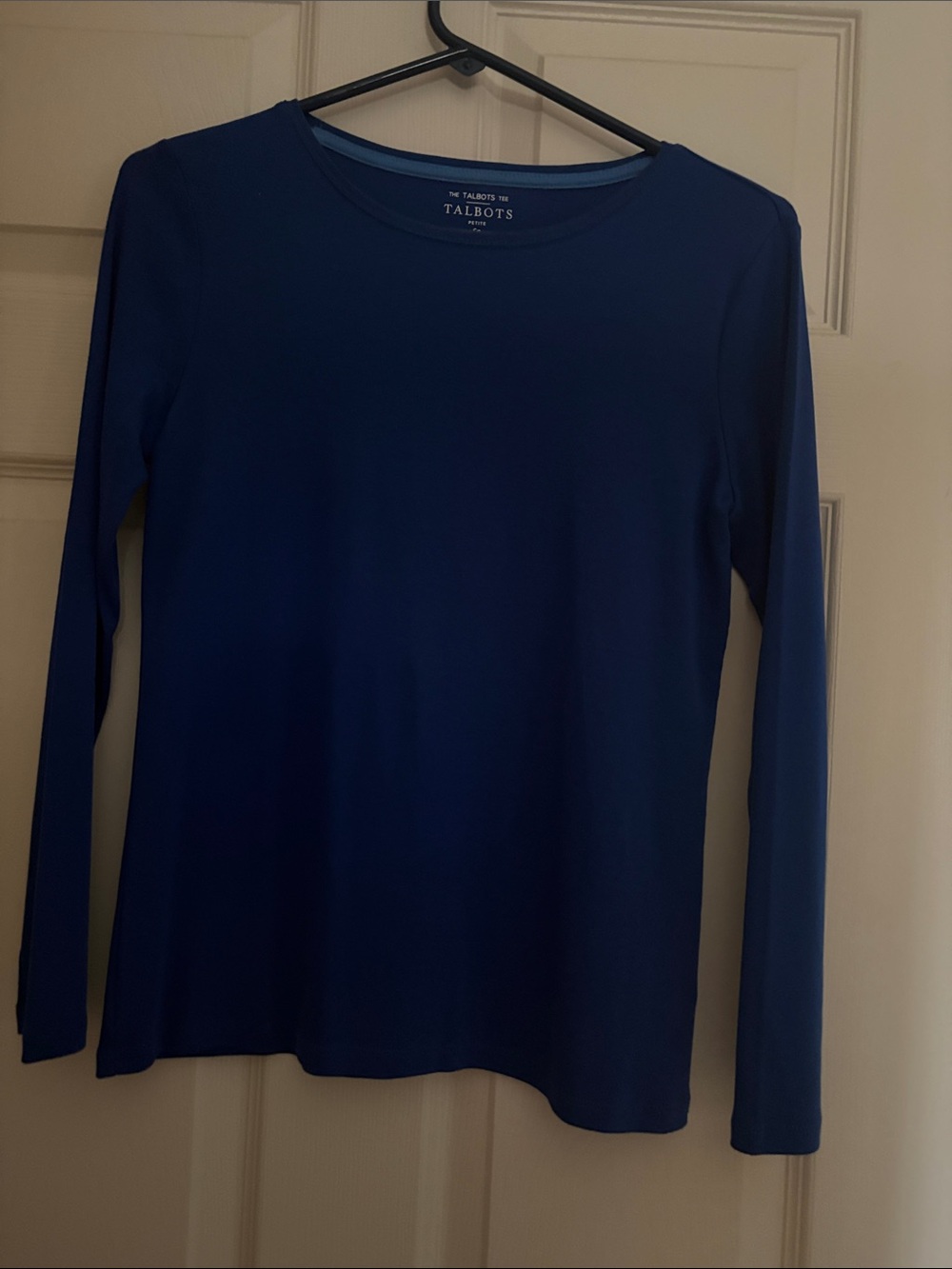 Talbots Navy Blue Long-Sleeve Crewneck Top